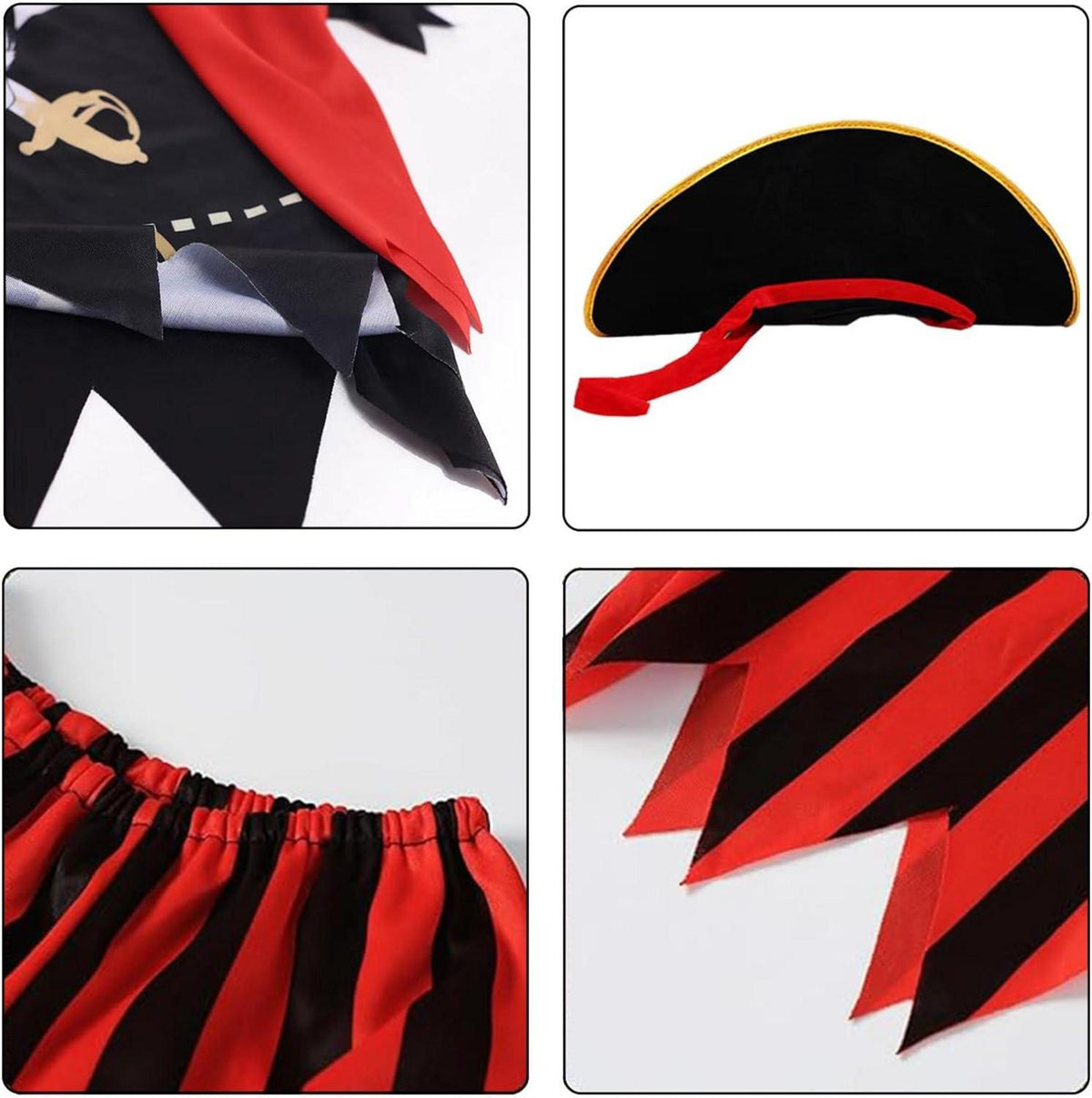 Piratenkostüm Kinder Halloween Verkleidung Zubehör Set Fasching