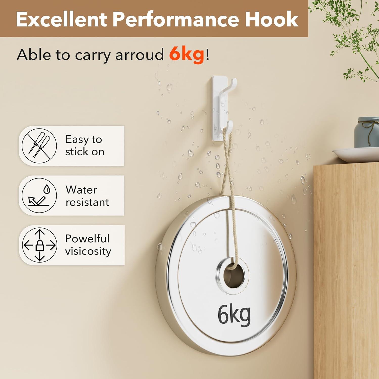 Klebehaken Ultra Stark 6kg Hält Metall Handtuchhaken Nichtrostend