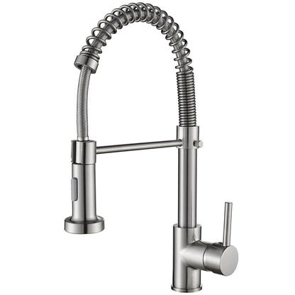 Ausziehbare Küchenarmatur mit Sprühkopf – Gebürstetes Nickel