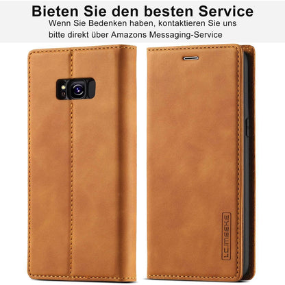 Samsung Galaxy S8 Klapphülle mit Standfunktion & Kartenfächern in Lederoptik