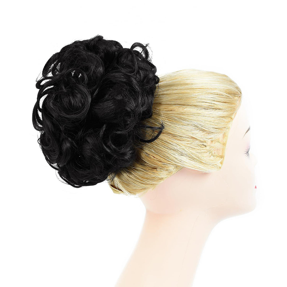 Gelocktes Chignon Haarteil – Synthetischer Dutt für Hochsteckfrisur