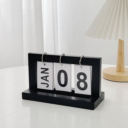 Holz Tischkalender Ewiger Kalender Deko Büro Landhausstil