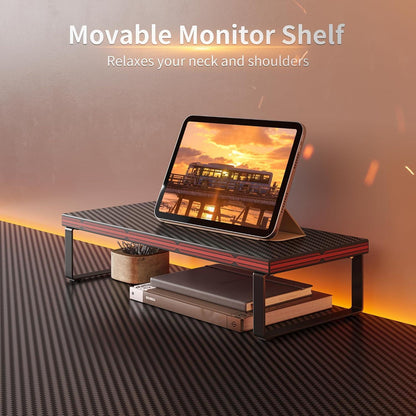 Gaming Tisch Eckschreibtisch 170x120cm Monitorständer