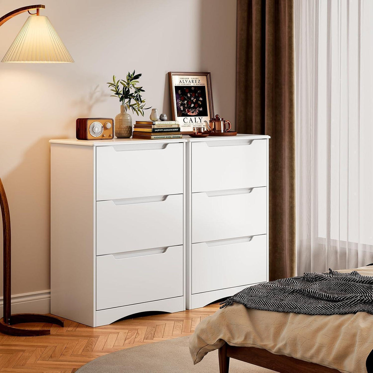 Weiße 3-Schubladen-Kommode | Schlafzimmer & Wohnzimmer