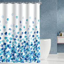 Duschvorhang Blaue Blütenblätter 180x200cm wasserabweisend & waschbar