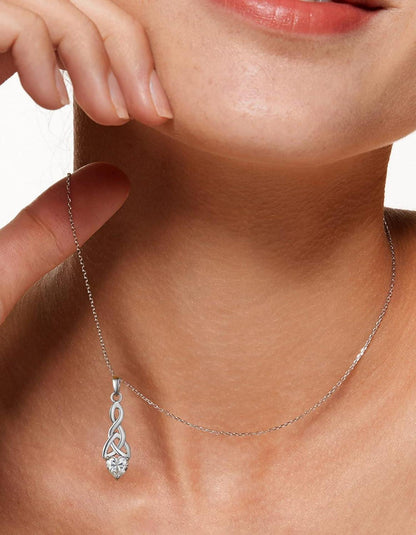 Moissanite Kreuz Kette 1,2 Karat Silber 925 Anhänger