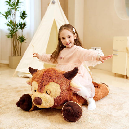 Riesiges Hochlandkuh Kuscheltier 85cm - Plüschtier Geschenk