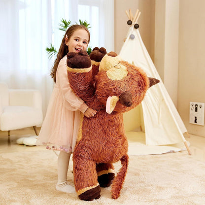 Riesiges Hochlandkuh Kuscheltier 85cm - Plüschtier Geschenk