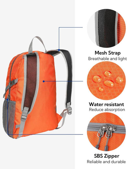 Ultraleichter Faltbarer Rucksack 20L Outdoor Trekking Tagesrucksack