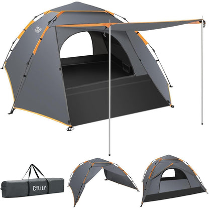 Camping Zelt 3 Personen Pop Up Automatisches 4 Jahreszeiten