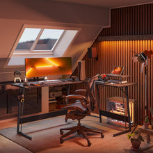 Gaming Tisch L-Form 150x120 cm mit Monitorständer Schwarz