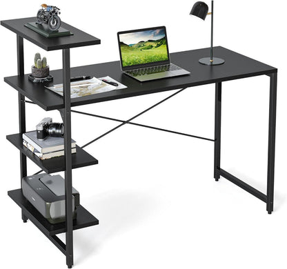 Schreibtisch mit Regal 120x50 cm Computertisch Gaming Tisch