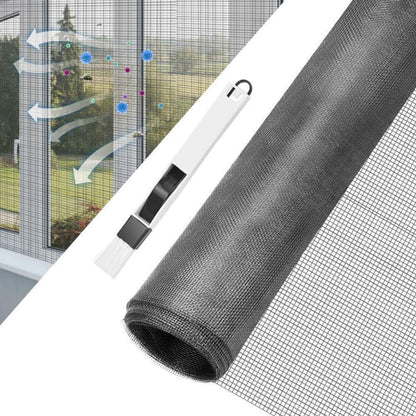 Fiberglas Fliegengitter Meterware 90x220cm mit Fensterputzbürste