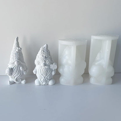 3D Wichtel Silikonform Weihnachtsmann Kerze Oranmente