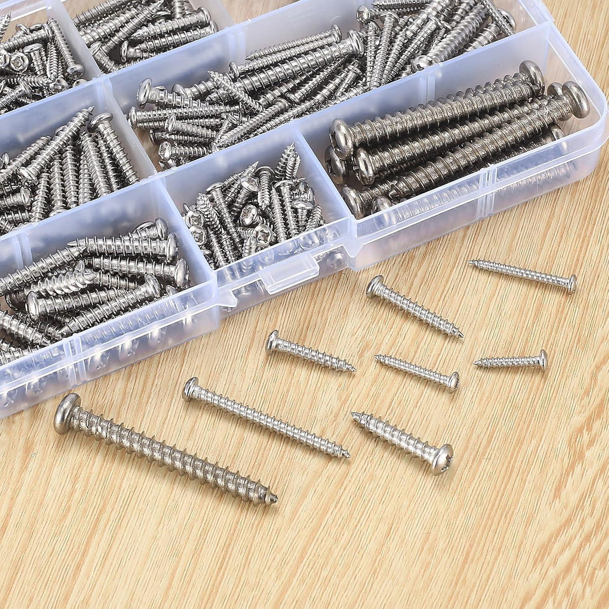 300tlg. Edelstahl Schrauben Sortiment M3-M6 mit Box