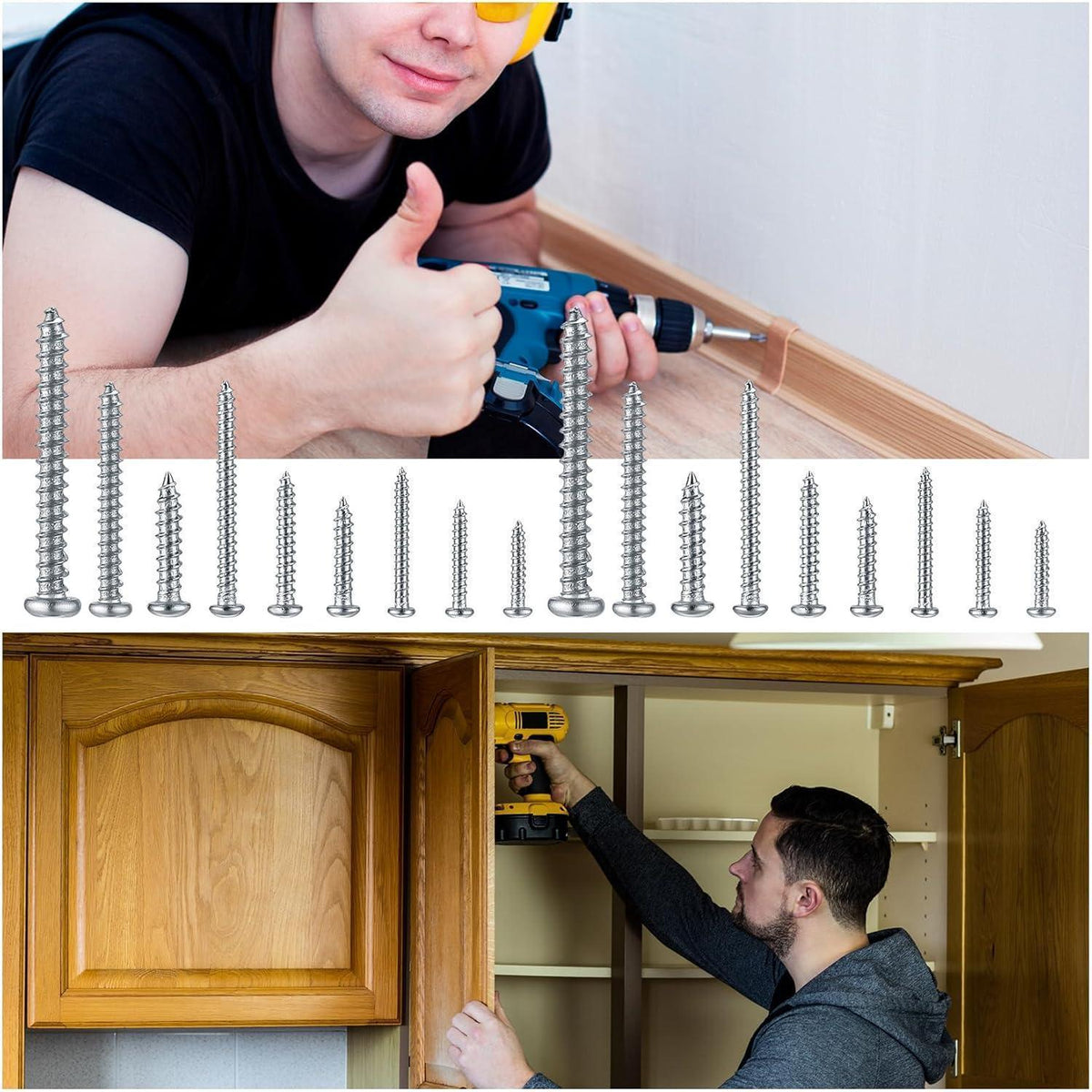 300tlg. Edelstahl Schrauben Sortiment M3-M6 mit Box