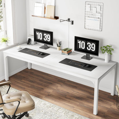 Doppelter Schreibtisch 200x70cm – Weißer Arbeitstisch für Home Office