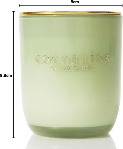 Cocorrína Zitrus-Eisenkraut Duftkerze im Glas 40h Soja Weihnachten 180g