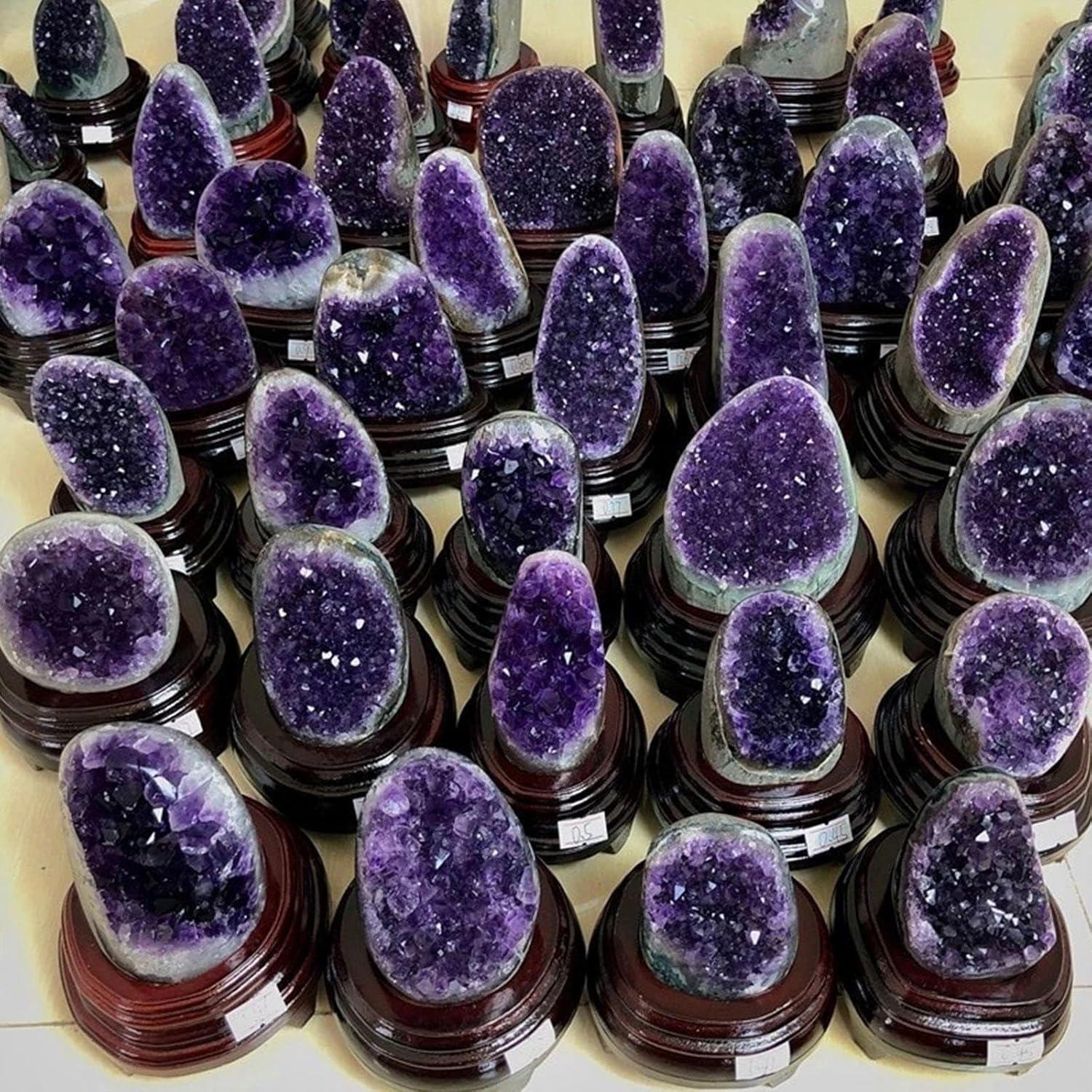 Natürliche Amethyst-Cluster-Geode, Rohe