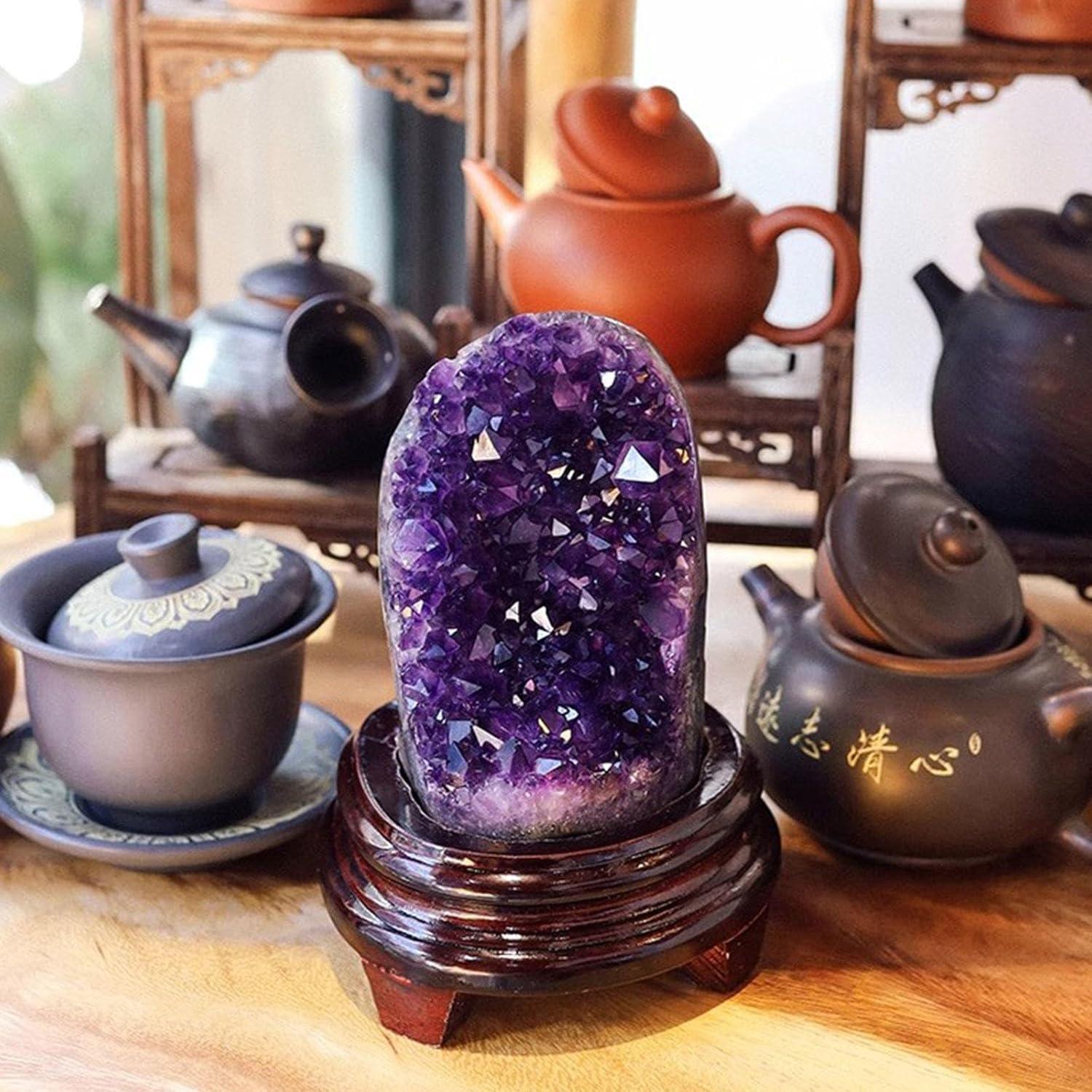 Natürliche Amethyst Cluster Geode Heilkristalle Lila 1.1lbs