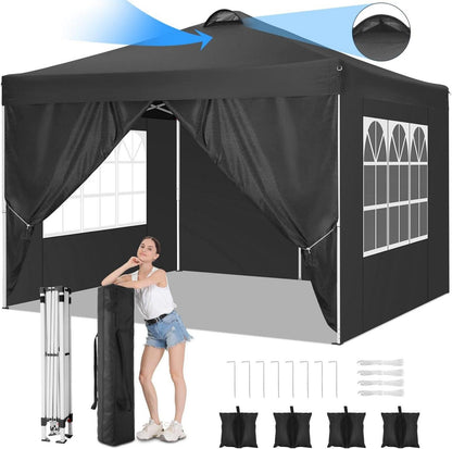 Pop-Up Pavillon 3x3m mit UV-Schutz 50+ und 4 Seitenteilen