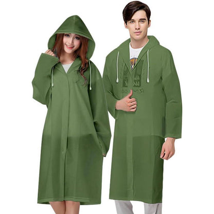 Regenponcho Unisex Wiederverwendbar 2 Stück Grün