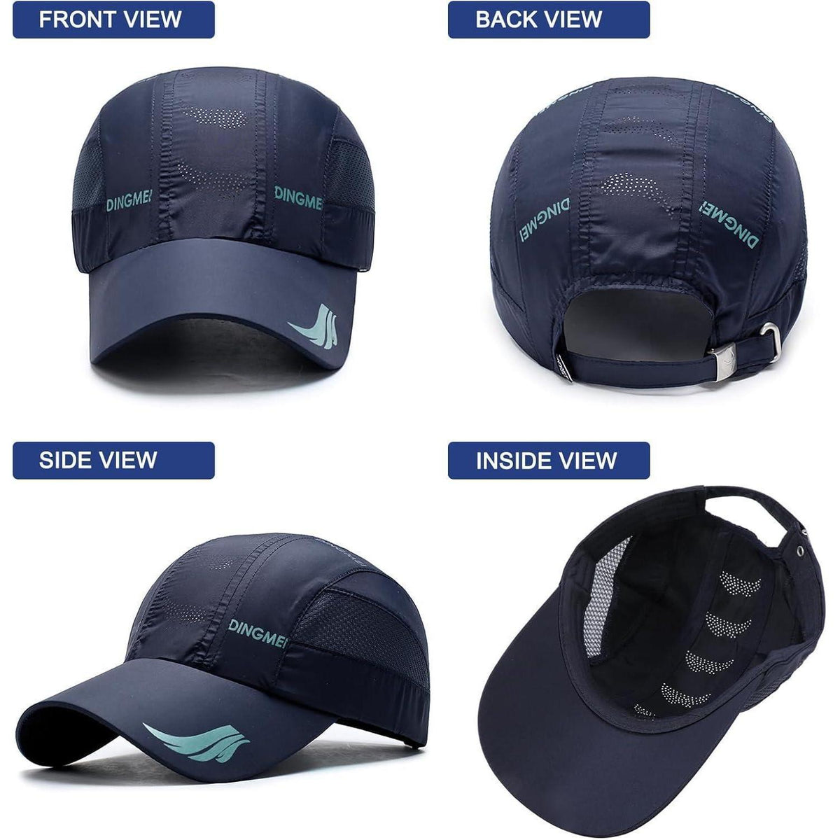 2er-Set Baseball Caps Herren & Damen – Grau & Marineblau