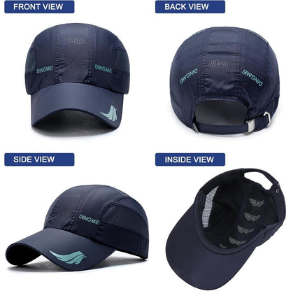 2er-Set Baseball Caps Herren & Damen – Grau & Marineblau