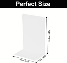Metall-Buchstützen Rutschfeste Gummiauflagen Weiß 20cm 14cm
