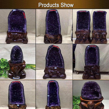 Natürlicher Amethyst-Quarz Cluster, Heilsteine, Geoden, 5.29lbs