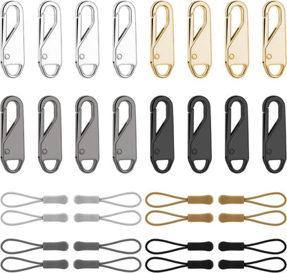 Reißverschluss Zipper Set Metall Nylon 32 Stück für Jacken Rucksäcke