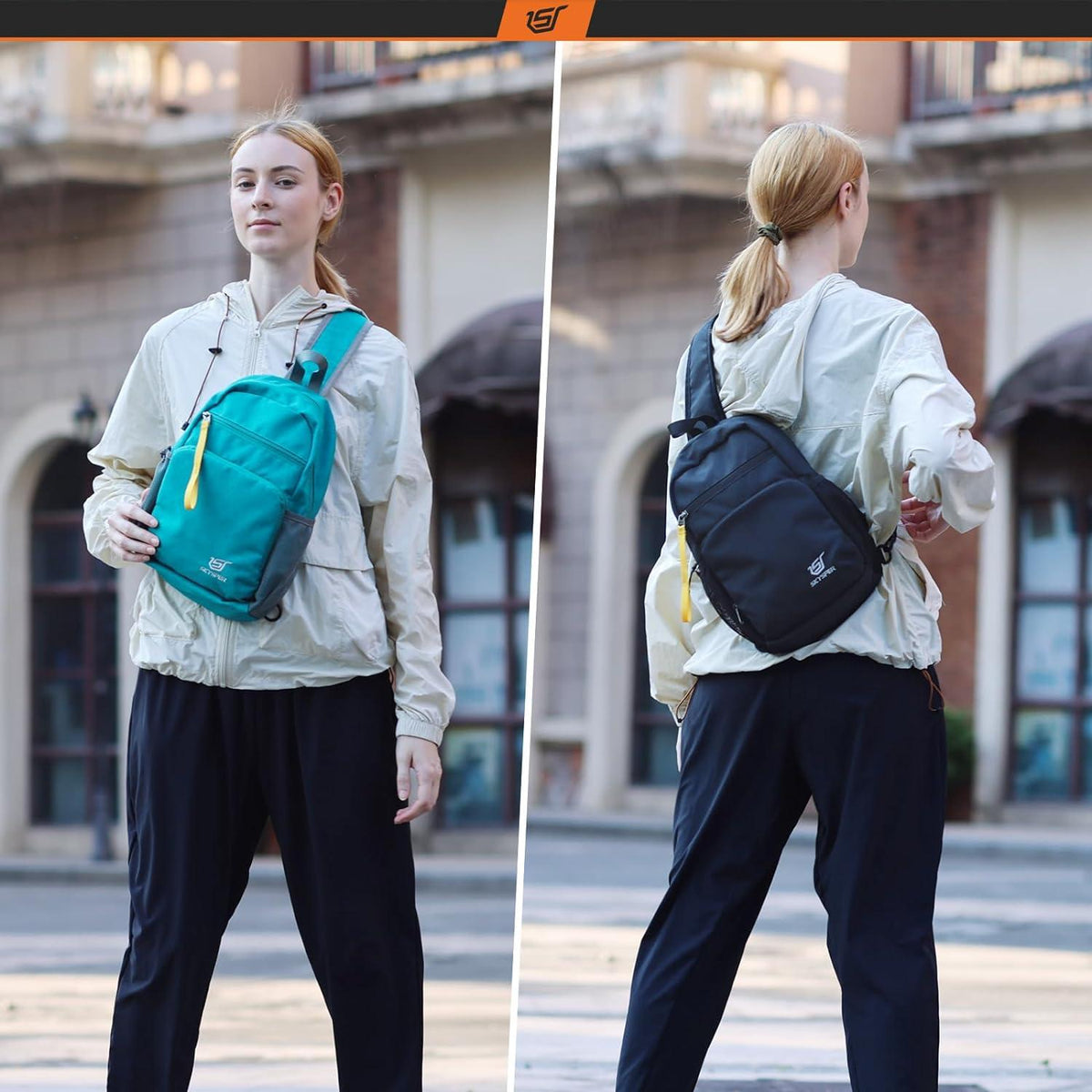 8L Brusttasche Sling Bag Herren Crossbody Pack Urban Outdoor Reise