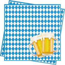 Oktoberfest Servietten - 40Stück Blau Weiß 33X33cm Napkins