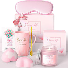 Wellness geschenke für frauen mit Tasse Badebombe Duftkerzen