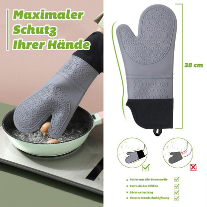 Küchenhandschuhe Silikon-Set hitzebeständig rutschfest