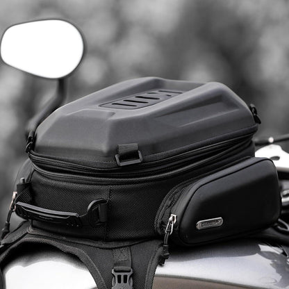Motorrad Tankrucksack Hartschale Wasserdicht 18L Gepäcktasche Schwarz