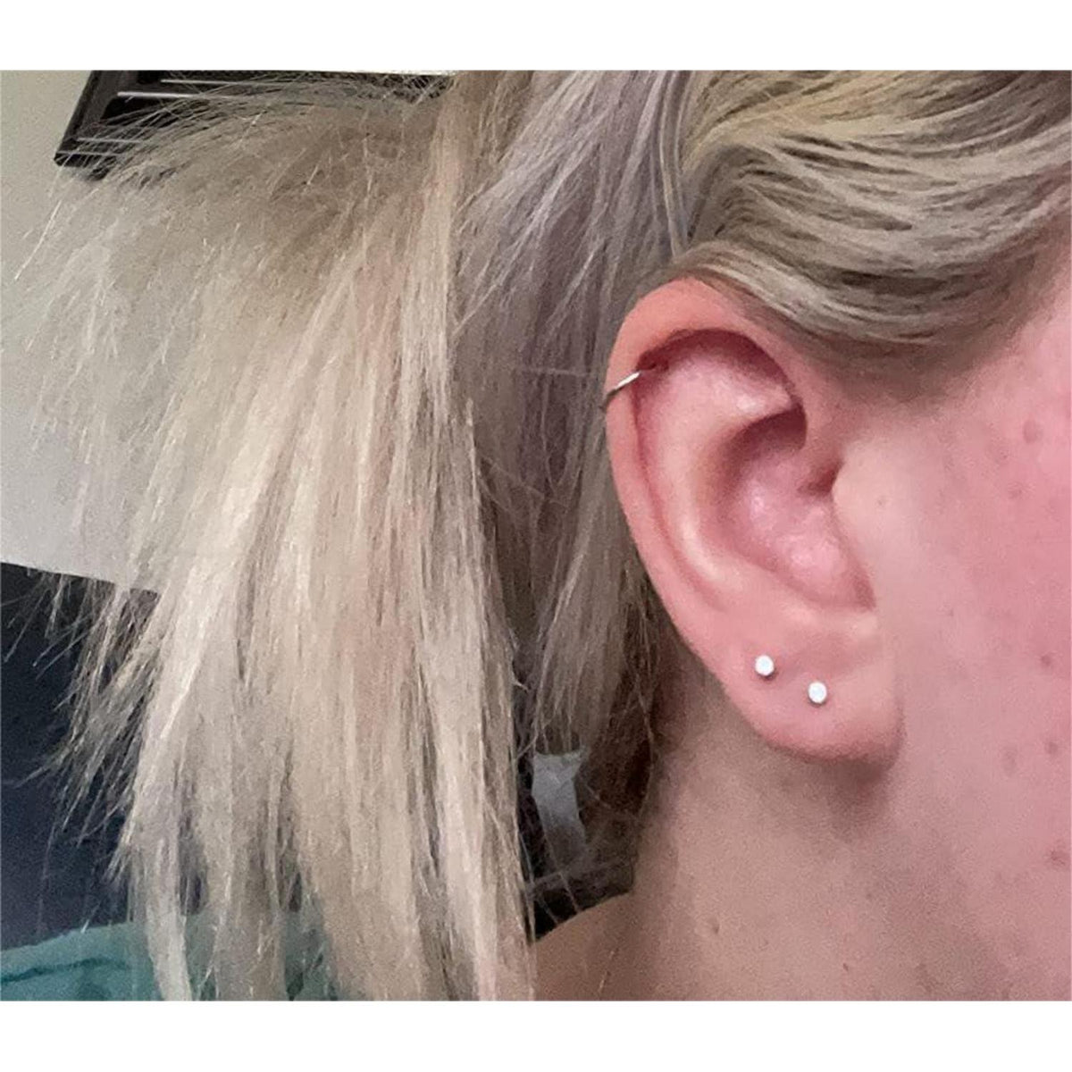 Nasenring Clicker 16G 18G 8mm Silber 2 Stück Chirurgenstahl