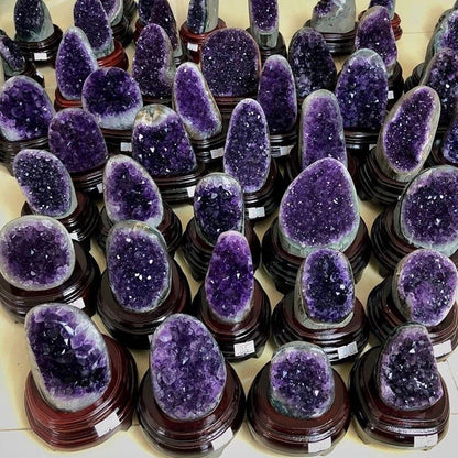 Natürlicher Amethyst-Kristall-Clusterfelsen – 5,95