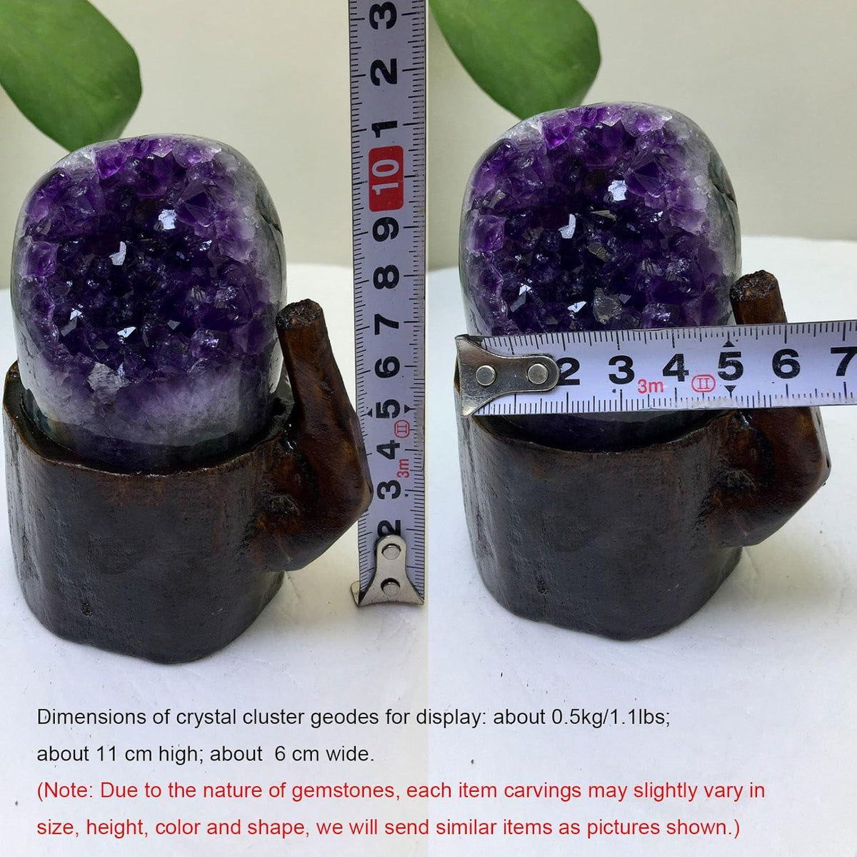 Natürlicher Amethyst-Kristallcluster Heilkristalle Geode 1.1lbs