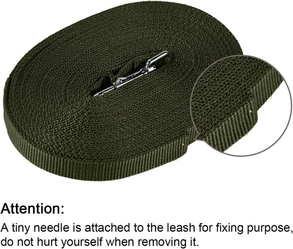 Robuste Schleppleine für Hunde Trainingsleine 3m Nylon Green