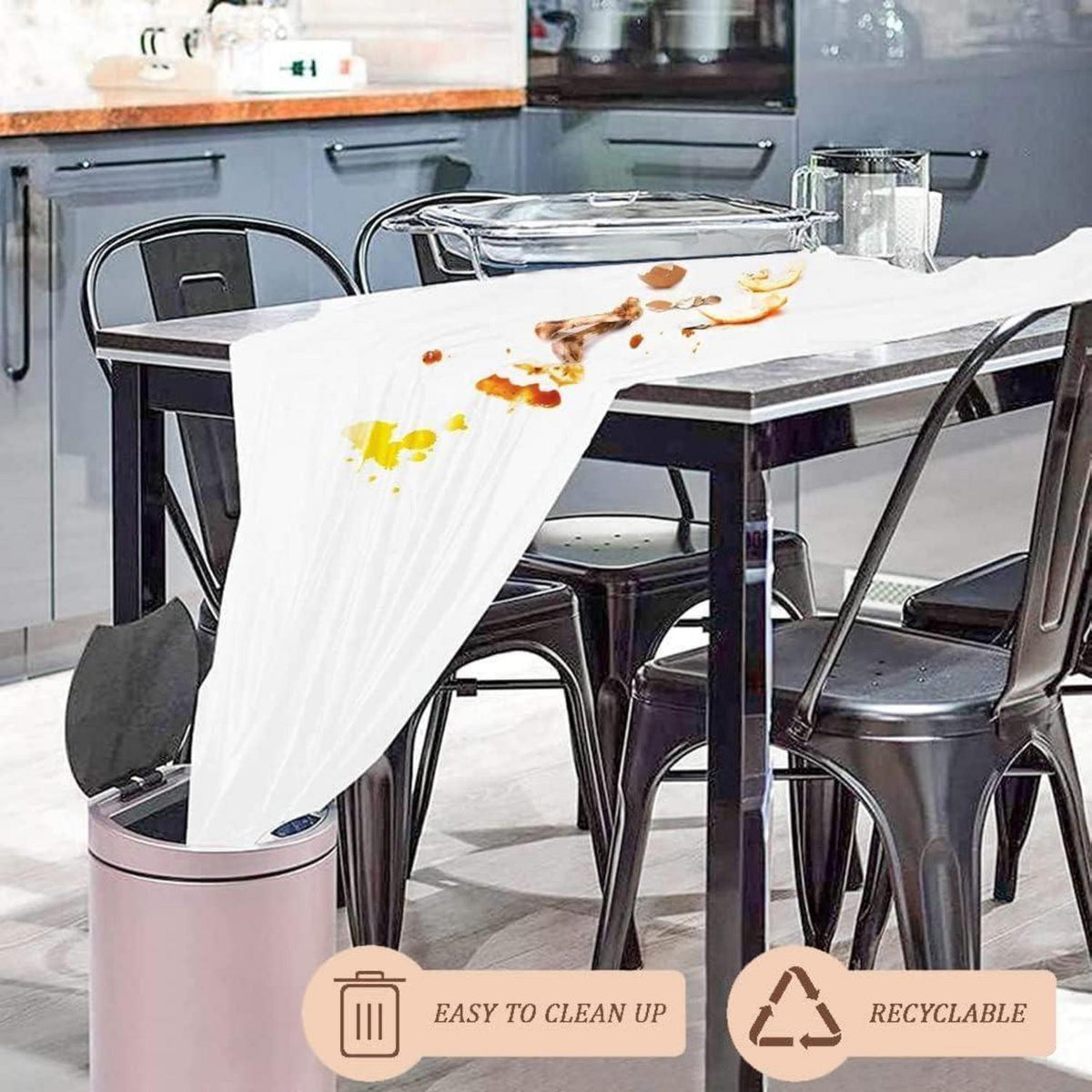 10x Einweg Tischdecke Weiß 150x280cm – Wasserdicht & Partybereit