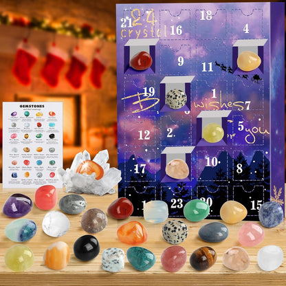 Edelstein Adventskalender 2024 Kinder 24 Kristalle Weihnachten Countdown