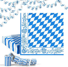 Servietten Oktoberfest Deko 40 Stück kariert 3-lagig 33x33cm Tischdeko