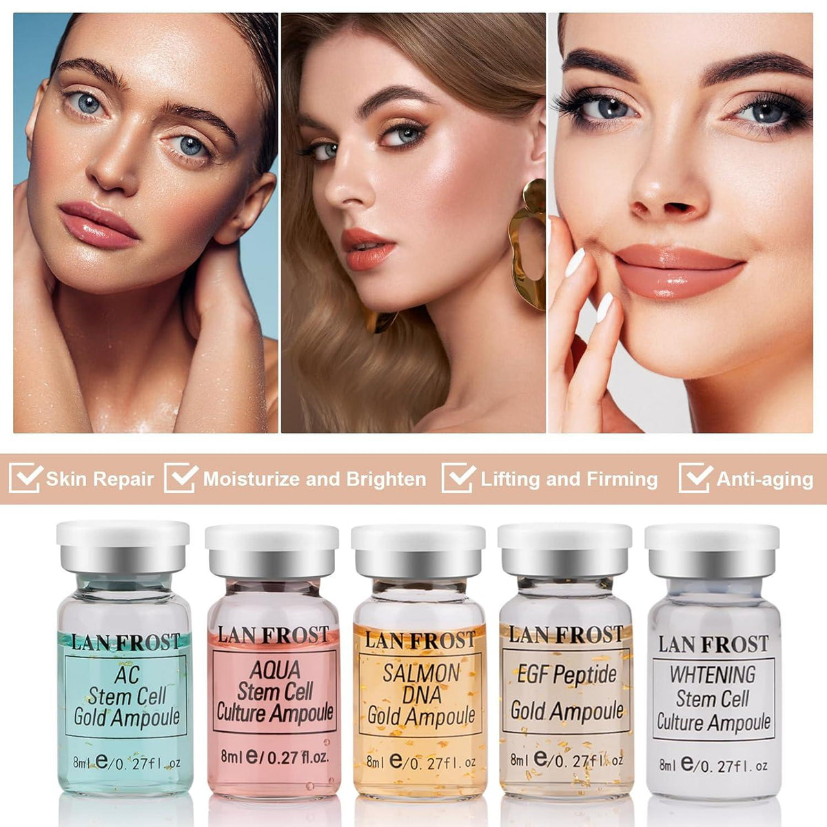 BB Facial Glow Starter Kit - Hyaluronsäure Serum 12er Set 8ml