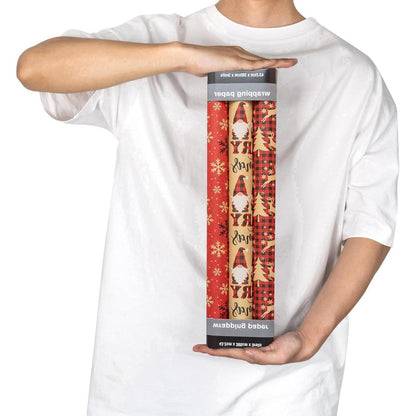 Weihnachts Geschenkpapier Rollen – 3er Set mit Motiven
