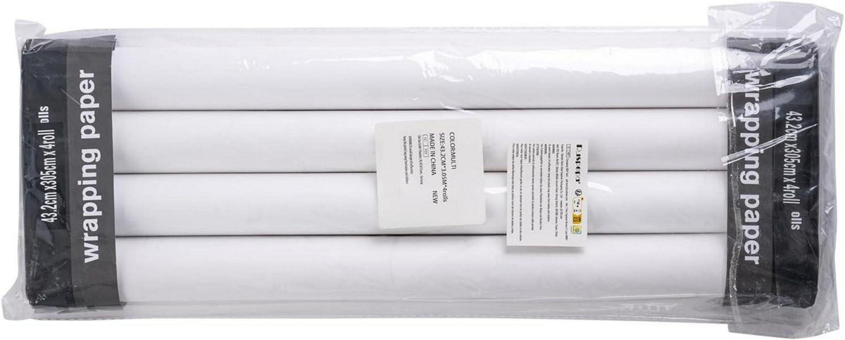 Weihnachts-Geschenkpapier Kraftpapier Taube Schneeflocke Blume Haus 4 Rollen