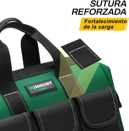 WINHUNT Werkzeugtasche 12 Zoll Grün 1680D Polyester für Heimwerker