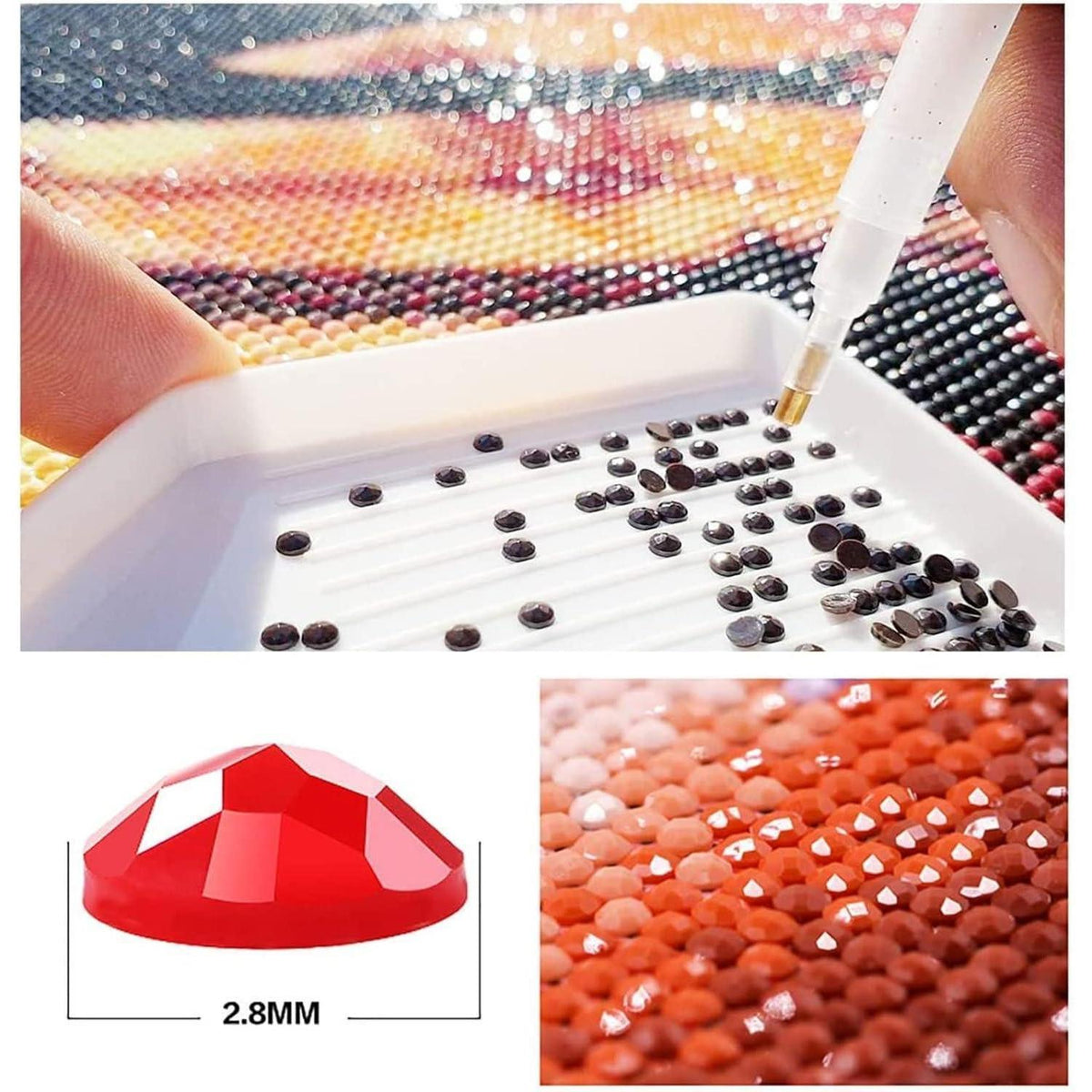 5D Diamant Painting Tiger Brüllen – Großes Bild Set für Erwachsene