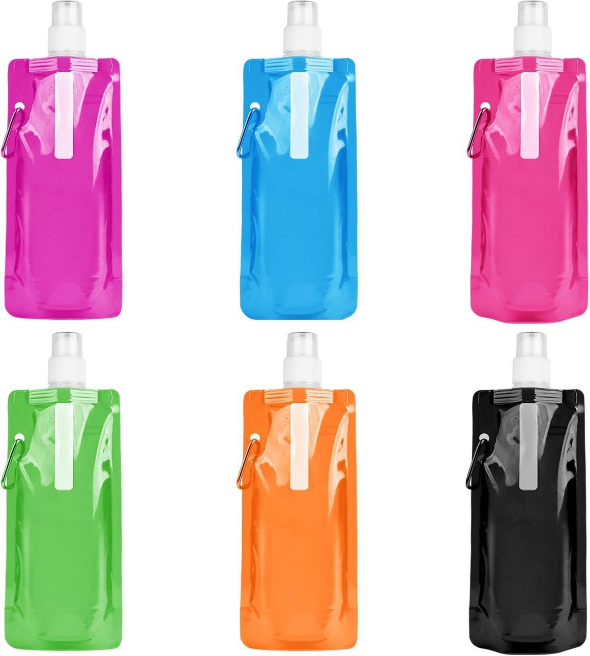 Faltbare Wasserflaschen 500ML BPA-freie Trinkflaschen 6er Set