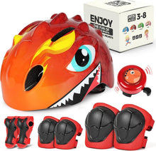 Fahrradhelm Kinder Cartoon 3D Skateboard Rollschuh Rot